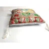 🕉️ Coussin Blanc Double Dorje pour Bol Tibétain – 20x20 cm