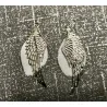 Boucles d’oreilles pendantes, Ailes d’Ange & Plumes Blanches