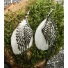 Boucles d’oreilles pendantes, Ailes d’Ange & Plumes Blanches