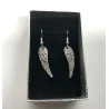 Boucles d’Oreilles Ailes d’Ange – Alliage Argenté.