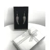 Boucles d’Oreilles Ailes d’Ange – Alliage Argenté.
