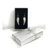 Boucles d’Oreilles Ailes d’Ange – Alliage Argenté.