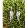 Boucles d’Oreilles Ailes d’Ange – Alliage Argenté.