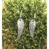 Boucles d’Oreilles Ailes d’Ange – Alliage Argenté.