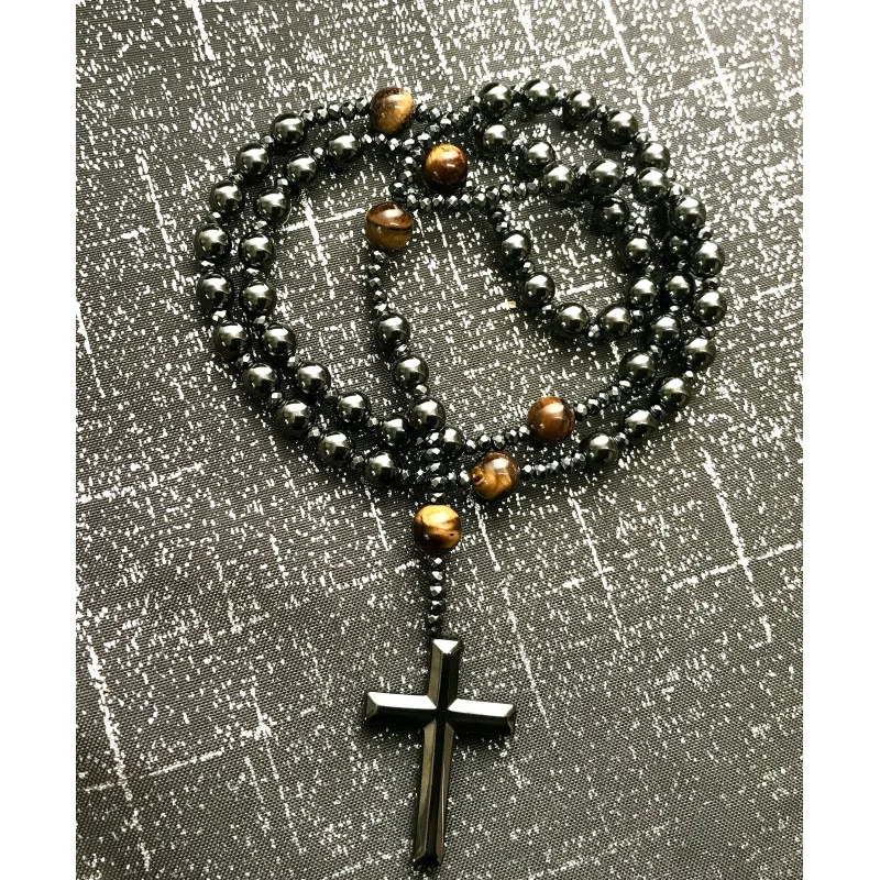 Chapelet Œil de Tigre & Hématite