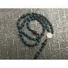Chapelet St Benois & Lave 1cm ,Perle noire 4mm et Apatite Bleue 8 mm