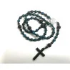 Chapelet St Benois & Lave 1cm ,Perle noire 4mm et Apatite Bleue 8 mm