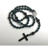 Chapelet St Benois & Lave 1cm ,Perle noire 4mm et Apatite Bleue 8 mm
