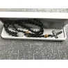 Chapelet en Obsidienne Noire & Œil de Tigre