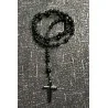 Chapelet Énergétique - Hématite & Onyx Noir Givré.