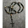 Chapelet Énergétique – Œil de Tigre & Turquoise Africaine (Pin Africain) & Agate Noire & Hématite