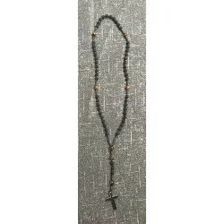 Chapelet de Connexion Pierre Volcanique, Œil de Tigre & Hématite.