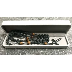 Chapelet de Connexion Pierre Volcanique, Œil de Tigre & Hématite.