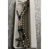 Chapelet Rose ,Perle de Culture d’Eau Douce, Hématite, Agate Noire