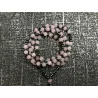 Chapelet de Douceur & Connexion – Quartz Rose & Hématite.