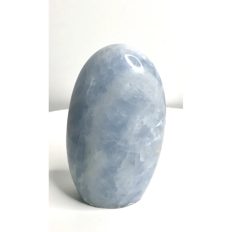 🌿 Calcite Bleue polie – Pièce unique de Madagascar.