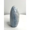 🌿 Calcite Bleue polie – Pièce unique de Madagascar.
