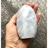 🌿 Calcite Bleue polie – Pièce unique de Madagascar.
