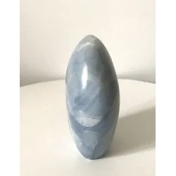 🌿 Calcite Bleue polie – Pièce unique de Madagascar.