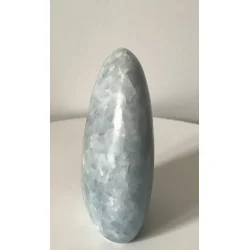 🌿 Calcite Bleue polie – Pièce unique de Madagascar.