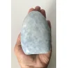 🌿 Calcite Bleue polie – Pièce unique de Madagascar.