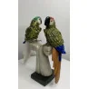 🦜 Couple de Perroquets Sculptés