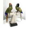 🦜 Couple de Perroquets Sculptés
