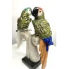 🦜 Couple de Perroquets Sculptés