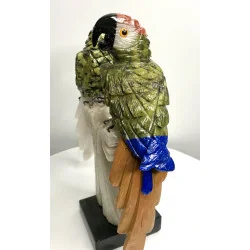 🦜 Couple de Perroquets Sculptés