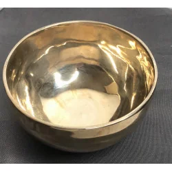 Bol chantant tibétain brillant – 13 cm – 525 g – Tradition artisanale – Avec mailloche