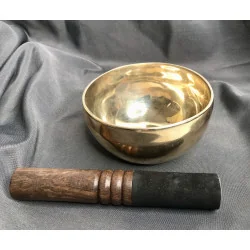 Bol chantant tibétain brillant – 13 cm – 525 g – Tradition artisanale – Avec mailloche