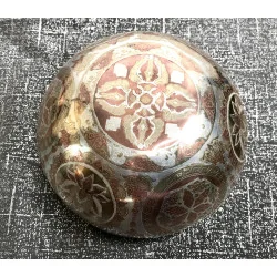 🌕 Bol Tibétain Argenté Gravé