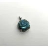 Pendentif Rose sculptée en Labradorite Bleue.