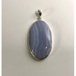 Pendentif Agate Bleue
