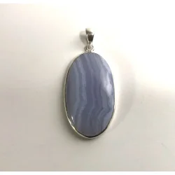 Pendentif Agate Bleue