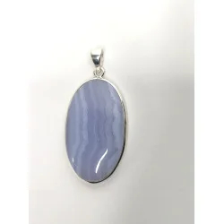 Pendentif Agate Bleue
