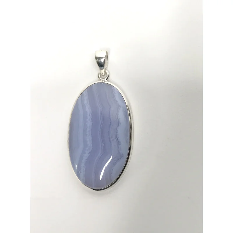 Pendentif Agate Bleue