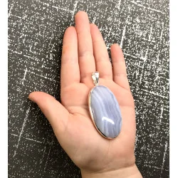 Pendentif Agate Bleue