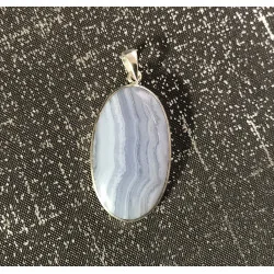 Pendentif Agate Bleue