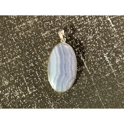 Pendentif Agate Bleue