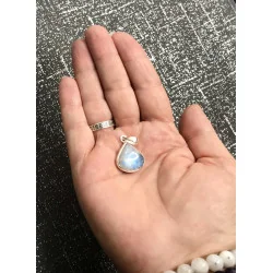 Pendentif Pierre de Lune arc-en-ciel