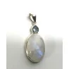 🔮 Pendentif Pierre de Lune & Topaze Bleue