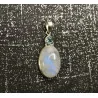 🔮 Pendentif Pierre de Lune & Topaze Bleue