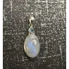 🔮 Pendentif Pierre de Lune & Topaze Bleue