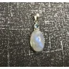 🔮 Pendentif Pierre de Lune & Topaze Bleue