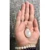 🔮 Pendentif Pierre de Lune & Topaze Bleue