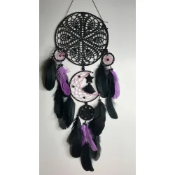 Attrape-rêves Bohème – Lune & Étoile (63 cm)