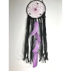 Attrape-rêves bohème noir & violet – 49 cm