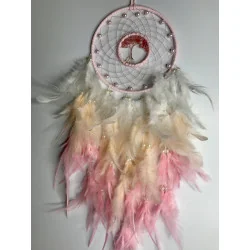 🌸 Attrape-Rêves “Arbre de Vie – Rosée d’Aube”