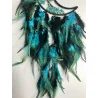 🌙 Attrape-Rêves “Lune Turquoise” – Arbre de Vie & Agate Verte